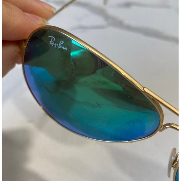 Ray-Ban Blue Green Aviator Sunglasses - Picture 3 of 9